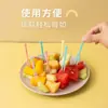 Conjunto de Garfos de Frutas, Palitos de Frutas Descartáveis de Plástico com Dois Dentes para Uso Doméstico, para Comer Frutas, Bolos, Sobremesas e Lanches Pequenos