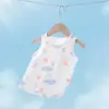 Chaleco de Bebé Verano Algodón Puro Malla Ropa de Bebé Niños y Niñas Ropa Interior de Capa Base Camiseta sin Mangas para Niños Camisola