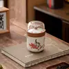 Juego de Té Portátil para Viaje Horno Ru Una Tetera Cuatro Tazas Lujo Ligero Camping al Aire Libre Cerámica Taza Rápida Regalo de Negocios