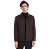 Chaqueta de Lana para Hombre Otoño e Invierno Engrosada con Forro de Plumón Solapa para Papá de Mediana Edad y Anciano Chaqueta Corta de Lana para Hombre