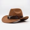 Sombrero Guoluo Xizang estilo Xizang sombrero de vaquero occidental accesorios cabeza de vaca sombrero de fieltro estilo étnico sombreros para hombres y mujeres
