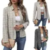 Cardigã Feminino Slim Fit Outono 2026, Blazer Chique para o Escritório, Estilo Elegante para o Dia a Dia