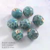 Cuentas Cerámicas Forma de Bola de Cáñamo Retro 16mm Agujero Recto Colorido Puntos Sueltos Material para Pulsera Collar Joyería DIY