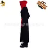 Cosplay Adulto de Halloween Demônio Fantasma Roupão Preto Grande Fantasia Masculina Festa de Terror Fantasia
