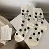 Calcetines de Lunares de Dibujos Animados de Conejo Japonés para Primavera y Verano Calcetines de Media Caña para Mujer Calcetines Lindos para Niña Otoño e Invierno Dulces Combinan con Todo Universitarios