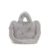 Outono de 2026 Novo Estilo Bolsa de Mão Fofa de Ombro Único Bolsa Tote Transversal Peluda da Moda para Mulheres Bolsa de Pelúcia Texturizada Casual