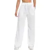 2025 Comercio Exterior Transfronterizo Amazon Pantalones Deportivos para Mujer Casual Pierna Ancha Deportivos Elásticos Cintura Alta Cordón Holgados