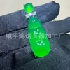 Pendente de Feijão da Sorte e Cabacinha com Incrustação de Calcedônia Verde Tipo Gelo Banhado a Prata Colar de Feijão de Jade Rosa para Mulheres Atacado