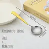 Cuchara Redonda de Titanio Puro Cuchara de Cristal de Titanio Cuchara de Celebridad de Internet Cuchara para Niños Cuchara para Comer Sopa Cuchara Redonda Alta Apariencia Cuchara para Postre Cuchara de Titanio Puro