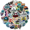 50 Peças de Adesivos Graffiti de Bicicleta de Montanha ao Ar Livre, Mala de Viagem, Motocicleta, Mala com Rodinhas, Notebook, Adesivos DIY à Prova d'Água