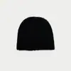 Gorro de Punto Cepillado de Color Sólido Mezclado con Lana de Alpaca Hecho a Mano para Mujer Otoño Invierno Gorro Corto de Lana a Juego