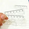 Mini Régua Transparente, Régua de Acrílico de Alta Qualidade do Tamanho da Palma da Mão, Régua Reta Multifuncional, Régua Ondulada, Ferramenta de Desenho para Estudantes