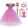 Vestido de princesa de comercio exterior transfronterizo Halloween ropa para niños vestido nuevo lentejuelas pelo largo vestido de princesa pelo largo Princesa una generación
