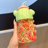 Gomas de pelo de colores desechables de dibujos animados en lata para niños, nuevos accesorios para el pelo elásticos, engrosados y duraderos