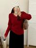 Moda para Mujer Tallas Grandes Diseño de Encaje Patchwork Suéter Tejido Elegante 2026 Invierno Gordo mm Top de Punto Base 23531