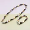 Set de Pulsera y Collar de Perlas de Colores al por Mayor Moda Versátil Cuentas de Concha Diseño de Nicho Collar Regalo del Día de la Madre