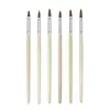 Set de 6 Bolígrafos de Cristal para Tallado con Mangos de Madera, Especializados para Uñas, Bolígrafos de Pintura al por Mayor de Exportación Transfronteriza