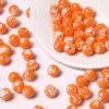 Cuentas de Resina Crema Cuentas Redondas Agrietadas Agujero Recto Cuentas de Grava Pulsera Collar Hecho a Mano DIY Accesorios de Joyería Cuentas Sueltas