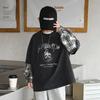 Camiseta de Manga Larga para Niño Estilo Primavera y Otoño para Niños Mayores, Top Elegante de Street Dance de Dos Piezas Falsas, Conjunto Holgado de Otoño Camiseta Moderna para Niños
