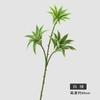 Planta verde de simulación de bambú de lirio, planta nórdica en maceta, planta verde falsa, decoración de sala de estar, 3 tenedores, planta de simulación individual morada