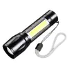 Lanterna mini pequena com luz forte, recarregável por USB, portátil, ultrabrilhante, longo alcance, adequada para uso externo e de emergência em casa