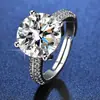 Venta en Vivo Tendencia de Tiktok Anillo para Mujer de Platino Chapado Corazón y Flecha de 5 Quilates Anillo Imitación Plata Al por Mayor