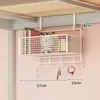 Prateleira para cama de dormitório, solução de armazenamento para beliche de dormitório, cesto de armazenamento suspenso para lanches ao lado da cama, não requer perfuração