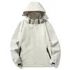 Chaqueta de Exterior para Hombre Primavera Otoño Verano Douyin Chaqueta de Montañismo Senderismo Tres en Uno Cortavientos Minimalista Puro