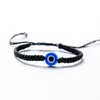 Pingente Olho de Diabo Azul Nó Plano Tecido à Mão Pulseira Esportiva Azul para Mulheres Pulseira da Amizade Venda por Atacado
