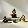 Figurillas de Vidrio Hechas a Mano Puras de Zibo para Halloween de Fantasmas, Brujas y Princesas, Pequeñas Decoraciones de Paisaje en Miniatura para Mesa