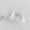 Camiseta de Malla Estilo Coreano para Niñas 2026 Nuevo Estilo de Verano Moda para Bebés Estampado de Conejito de Dibujos Animados Top Ropa de Verano para Niños