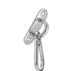 Gancho de balanço em aço inoxidável 304 para uso transfronteiriço, suporte para rede, mosquetão com fivela quadrada, fivela de porta quadrada, mola