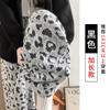 Pantalones Anchos con Estampado de Leopardo Gruesos Forrados de Polar para Mujer, Pantalones Casuales de Pierna Recta de Longitud Completa Adelgazantes de Cintura Alta para Otoño e Invierno, Pantalones Holgados de Caída Recta