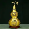 Nuevo Estilo Calabaza de Cobre Nafu Adorno para Sala de Estar, Adorno Artesanal Versátil de Feng Shui con Patrón Tai Chi, Artesanía de Metal