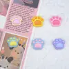 Mini Almohadillas de Pata de Gato Coloridas Brillantes DIY Pegamento de Crema Imanes para Refrigerador Hechos a Mano Accesorios para Pasadores Joyería Resina Accesorios para Ropa