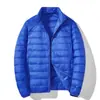 Chaqueta de Plumón Ligera Talla Grande de Invierno Unisex Cuello Alto Cómoda Cálida Plumón de Pato Blanco Color Sólido Ropa Exterior con Capucha