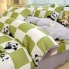 Juego de cama de cuatro piezas con diseño floral pequeño de cachemira estilo pastoral, sábana gruesa lijada, funda de edredón, juego de tres piezas para dormitorio de estudiantes