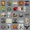 50 divertidos stickers de historia para uso transfronterizo, texto personalizado para materias de historia, stickers decorativos impermeables para teléfonos móviles y computadoras