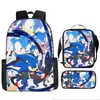 Popular Mochila de Comercio Exterior de Dibujos Animados Sonic para Estudiante de Escuela Primaria Mochila de Tendencia Transfronteriza Bolso Escolar Europeo y Americano