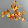 Hojas de Bodhi Artificiales de Alta Realidad, Ramas Falsas con Colores Otoñales y Hojas de Olmo Artificiales para Decoración del Hogar, Eventos de Boda y Decoración de Paisajes