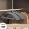 Suporte de Roupas de Casa de Dois Níveis Pendurador de Roupas Sem Costura Antiderrapante Cabide de Roupas Canto Anti-ombro Boca de Peixe Suporte para Roupas Úmidas e Secas de Uso Duplo