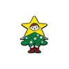 Desenho animado fofo urso de natal broche presente de feriado de natal liga gota óleo chapéu de natal emblema bolsa pingente