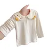 Colección de primavera a rayas para niñas: Ropa infantil linda y elegante, camiseta de manga larga de dibujos animados para bebé, conjunto de primavera estilo coreano para bebés