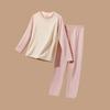 24 Peças de Roupa Térmica Pai e Filho Inverno Espessada Lã Seda Roupas de Outono para Meninos e Meninas