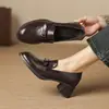 Zapatos Transfronterizos con Lazo de Pedrería 33-43 Talla Grande con Tacón Grueso de 5 cm, Zapatos de Tacón Medio Bajo para Mujer Primavera y Otoño 2026