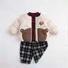 Chaqueta de invierno de plumón para niños, conjunto de invierno para niños, 90% plumón de pato blanco, nuevo diseño elegante, ropa de invierno cálida