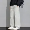 Nuevos pantalones de trabajo estilo americano para hombre de primavera y otoño, holgados y versátiles, talla grande, transpirables, de pierna recta, pantalones casuales deportivos de pierna ancha