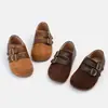 Moda para Niñas Estilo Coreano Retro Diseño Simple Zapatos Bajos Individuales Bebé Pequeño Primavera/Otoño 2026 Nuevos Zapatos Pequeños de Cuero