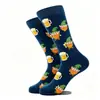Nuevos Calcetines de Media Pantorrilla de Moda Otoño e Invierno de Amazon con Temática de Cerveza, Calcetines para Hombre de Comercio Exterior, Calcetines de Algodón de Moda Transfronterizos con Forma de Copa de Vino