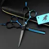 Nuevas Tijeras de Peluquería Negras y Azules en Forma de A de 5.5 pulgadas, Tijeras para Cortar el Cabello, Tijeras Planas, Tijeras para Flequillo, Tijeras Entresacadoras